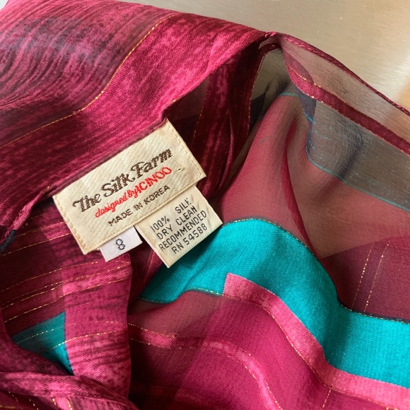 Vintage The Silk Farm by Incinoo Silk Dress - Picture 5 of 6